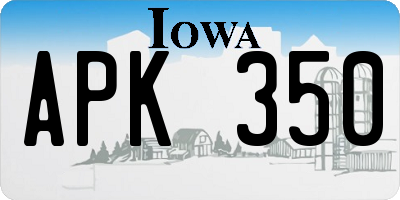 IA license plate APK350