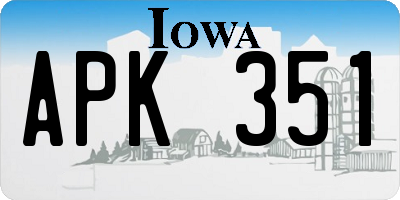 IA license plate APK351