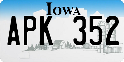IA license plate APK352
