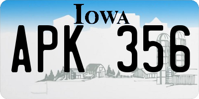 IA license plate APK356