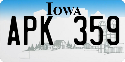 IA license plate APK359