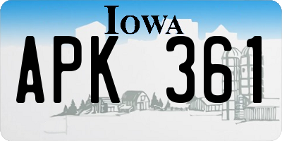 IA license plate APK361