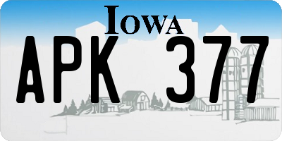 IA license plate APK377