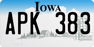 IA license plate APK383