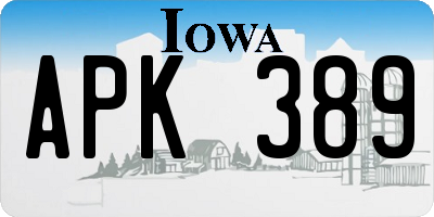 IA license plate APK389
