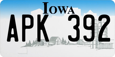 IA license plate APK392