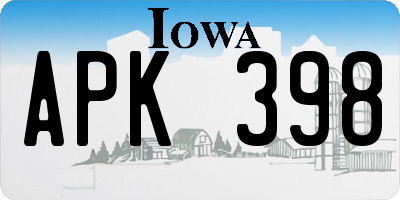 IA license plate APK398