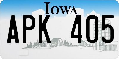 IA license plate APK405