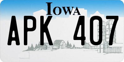 IA license plate APK407