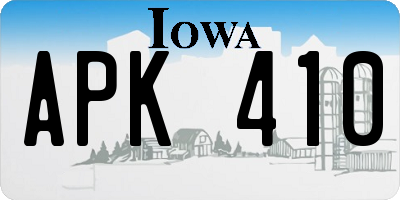 IA license plate APK410