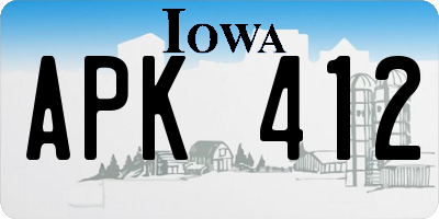 IA license plate APK412