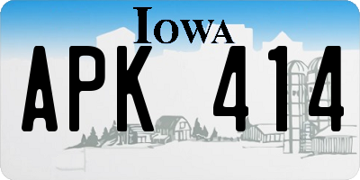 IA license plate APK414