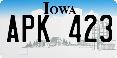 IA license plate APK423