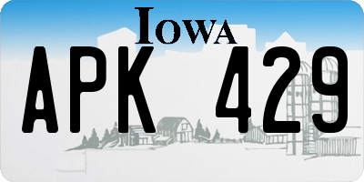 IA license plate APK429