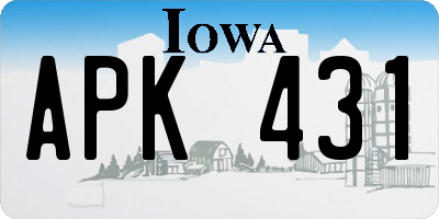 IA license plate APK431