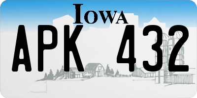 IA license plate APK432