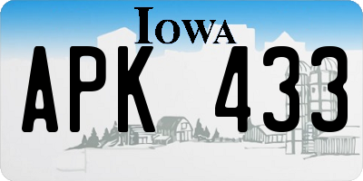 IA license plate APK433