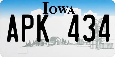 IA license plate APK434