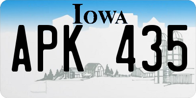 IA license plate APK435