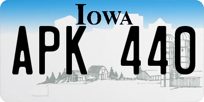 IA license plate APK440
