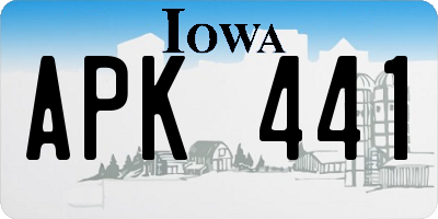 IA license plate APK441