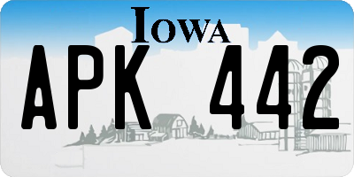 IA license plate APK442