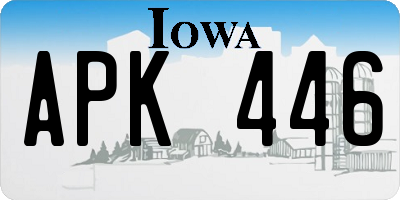 IA license plate APK446