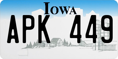 IA license plate APK449