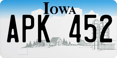 IA license plate APK452