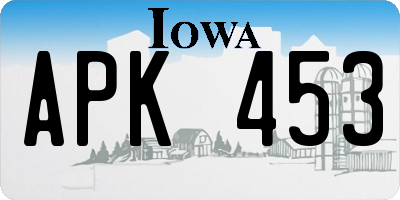 IA license plate APK453