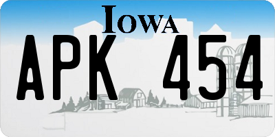 IA license plate APK454