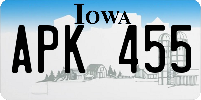 IA license plate APK455