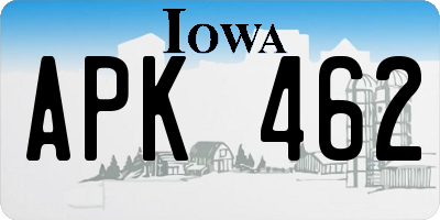 IA license plate APK462
