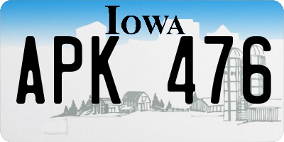 IA license plate APK476