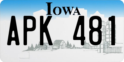 IA license plate APK481