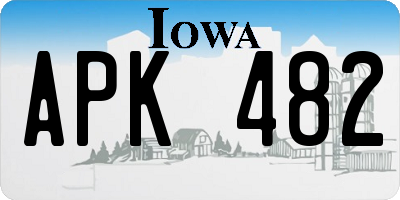 IA license plate APK482