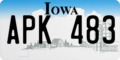 IA license plate APK483