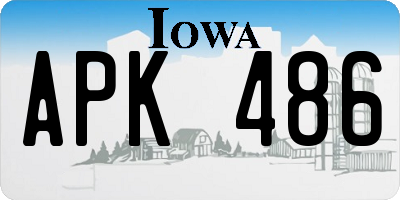 IA license plate APK486