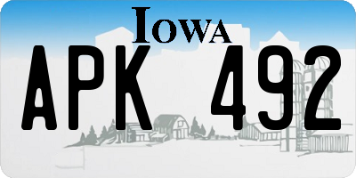 IA license plate APK492