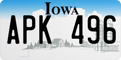 IA license plate APK496