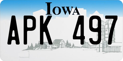 IA license plate APK497