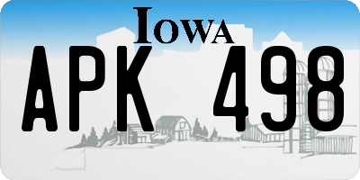 IA license plate APK498