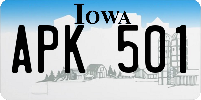 IA license plate APK501