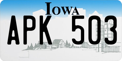 IA license plate APK503