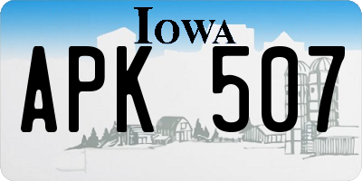 IA license plate APK507