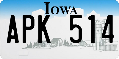 IA license plate APK514