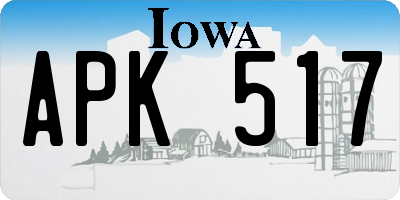 IA license plate APK517