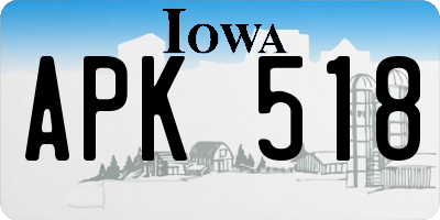 IA license plate APK518