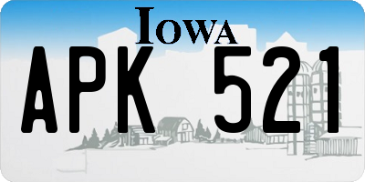 IA license plate APK521