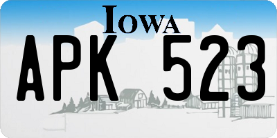 IA license plate APK523